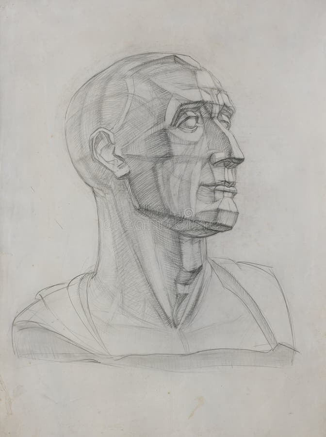Le dessin de l'étudiant du vieux papier du chef romain Niccolo da Uzzano illustration stock Le dessin de l'étudiant du vieux papier du chef romain Niccolo da Uzzano illustration stock