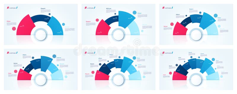 Le diagramme de cercle de vecteur conçoit, des calibres pour créer l'infographics illustration stock