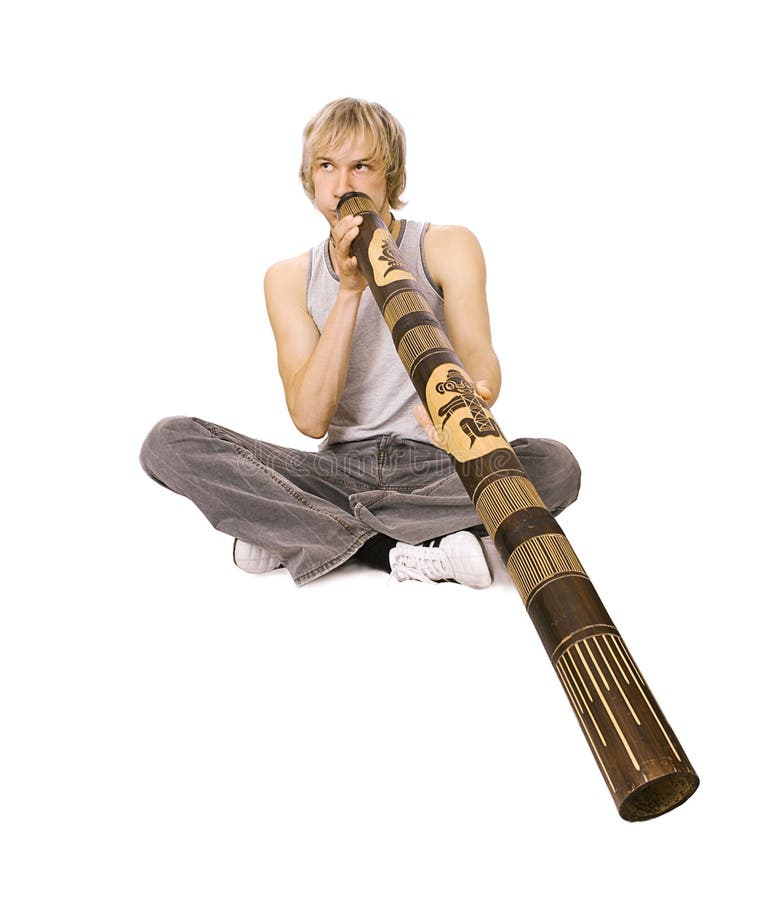 Musique Oktoberfest De Didgeridoo Dans Gerlos Autriche Image stock