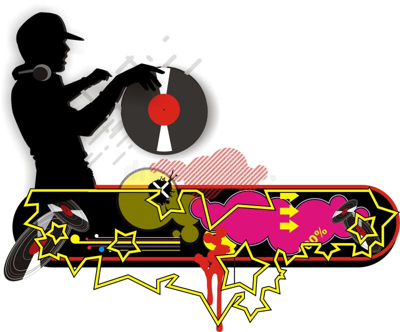 Vector illustration on a musical theme. Vector illustration on a musical theme