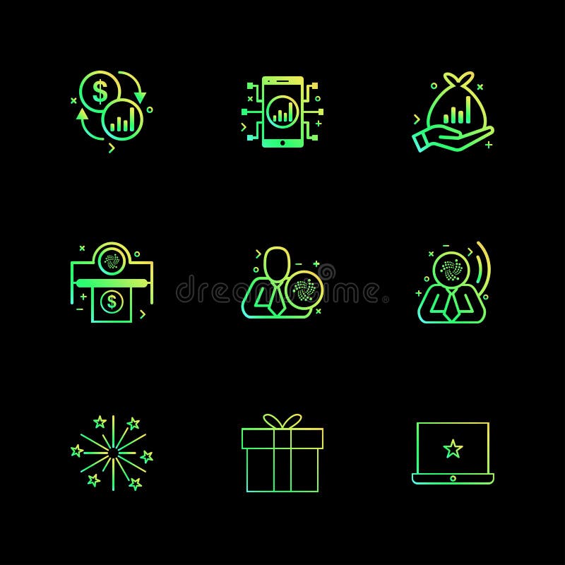 le dollar, mobile, le feu fonctionne, argent, boîte, boîte-cadeau, corporat illustration de vecteur le dollar, mobile, le feu fonctionne, argent, boîte, boîte-cadeau, corporat illustration de vecteur