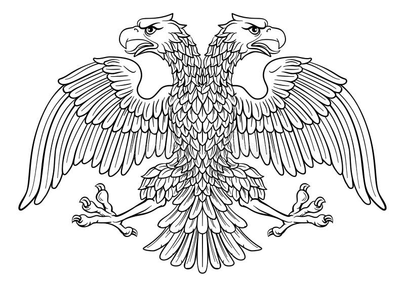 Le double a dirigé Eagle impérial avec deux têtes illustration libre de droits Le double a dirigé Eagle impérial avec deux têtes illustration libre de droits