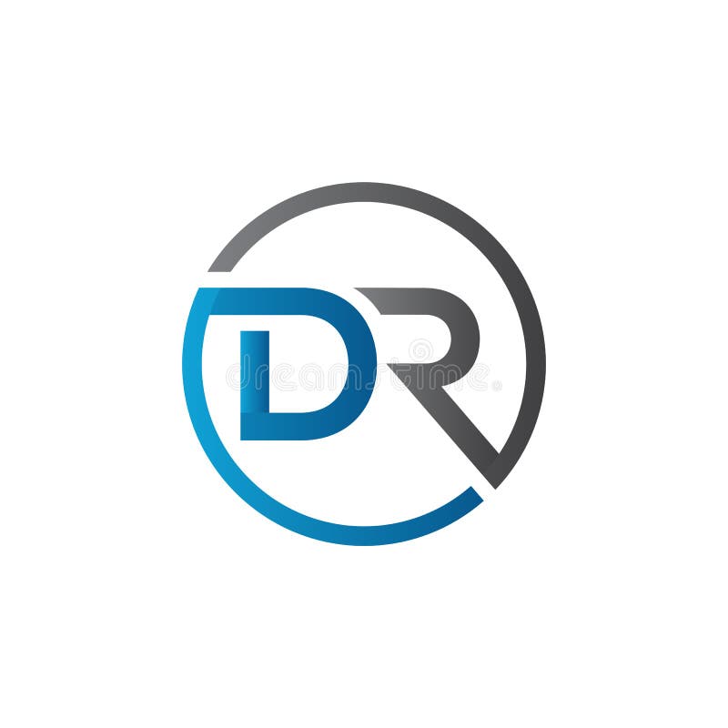 Le dr initial lettre logo avec le modèle moderne créatif de vecteur de typographie d'affaires. Le dr abstrait créatif logo vector
