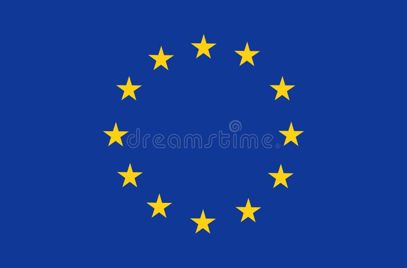 Le drapeau d'Union européenne, les couleurs officielles et proportionnent correctement Symbole patriotique d'UE, bannière, élémen