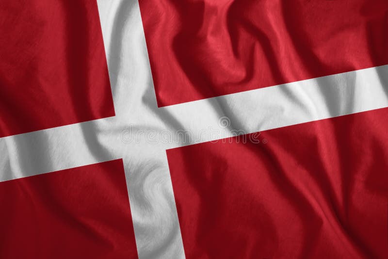 Le drapeau danois flotte au vent Drapeau national du Danemark coloré Le patriotisme, symbole patriotique images libres de droits Le drapeau danois flotte au vent Drapeau national du Danemark coloré Le patriotisme, symbole patriotique images libres de droits