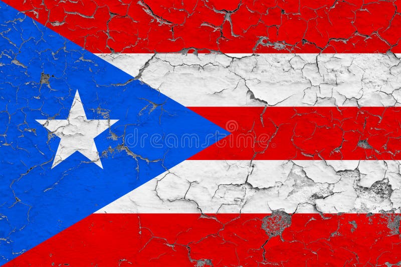 Le drapeau de Puerto Rico a peint sur le mur sale criqué Mod?le national sur la surface de style de cru illustration de vecteur Le drapeau de Puerto Rico a peint sur le mur sale criqué Mod?le national sur la surface de style de cru illustration de vecteur