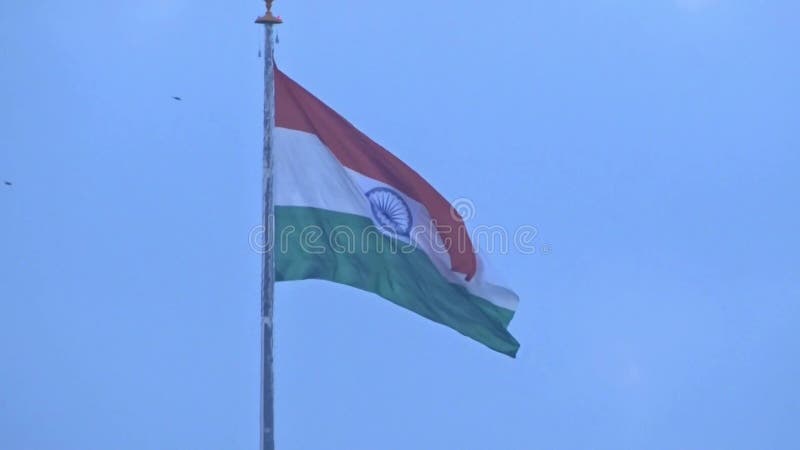 Le drapeau indien le plus grand sur un sommet banque de vidéos