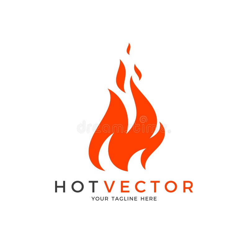 Le feu rouge logo Incendie d'isolement sur le fond blanc illustration libre de droits Le feu rouge logo Incendie d'isolement sur le fond blanc illustration libre de droits