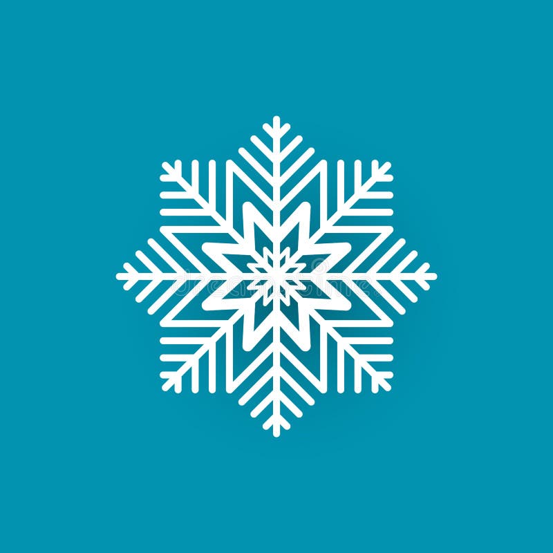 Le flocon de neige a coupé l'icône d'isolement l'hiver bleu illustration de vecteur Le flocon de neige a coupé l'icône d'isolement l'hiver bleu illustration de vecteur