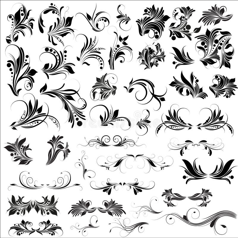 Le Flourish dirige des éléments illustration libre de droits Le Flourish dirige des éléments illustration libre de droits