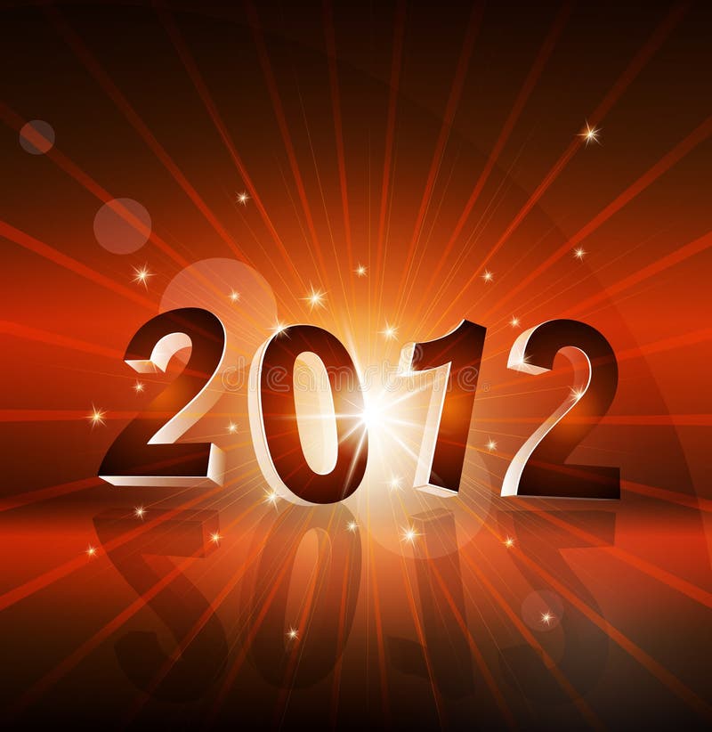 Le fond d'an neuf avec les numéros 2012 illustration stock Le fond d'an neuf avec les numéros 2012 illustration stock