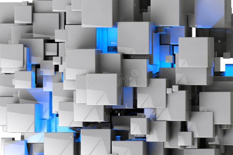 Abstract geometric cubes background 3d render. Abstract geometric cubes background 3d render.