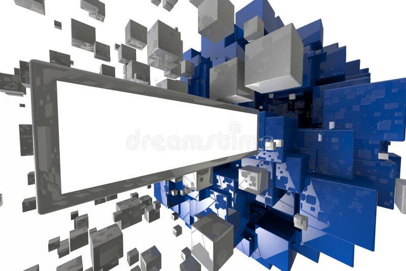 Abstract geometric cubes background 3d render. Abstract geometric cubes background 3d render.