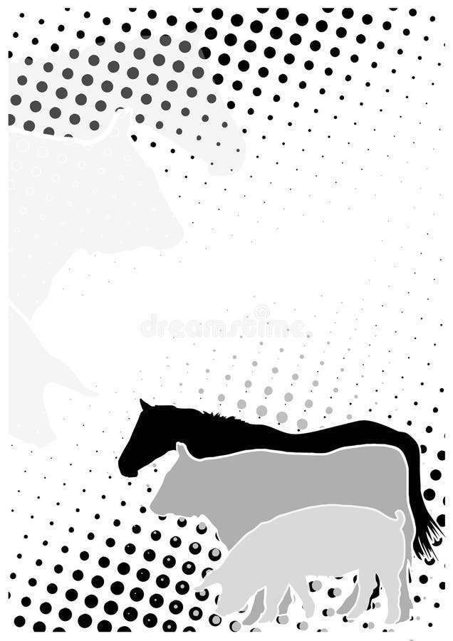 Livestock dots poster background in vectors. Livestock dots poster background in vectors