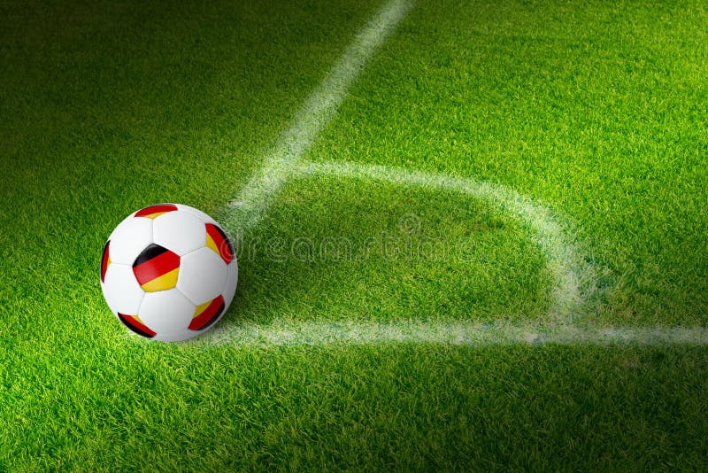 Fan De Foot Allemand Ondulant Son Drapeau Image stock ...