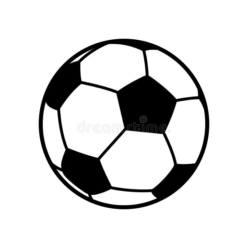 Ballon Football Noir Blanc Fond Graphique Blanc image libre de droit par  hd-design © #188002356