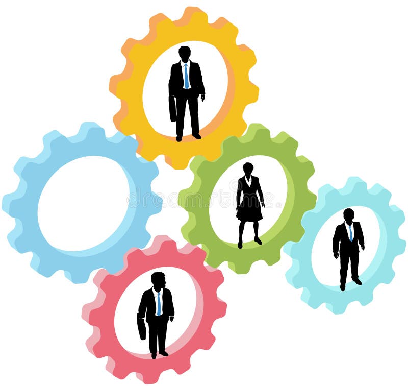 Le gens d'affaires team dans des trains de technologie illustration libre de droits Le gens d'affaires team dans des trains de technologie illustration libre de droits
