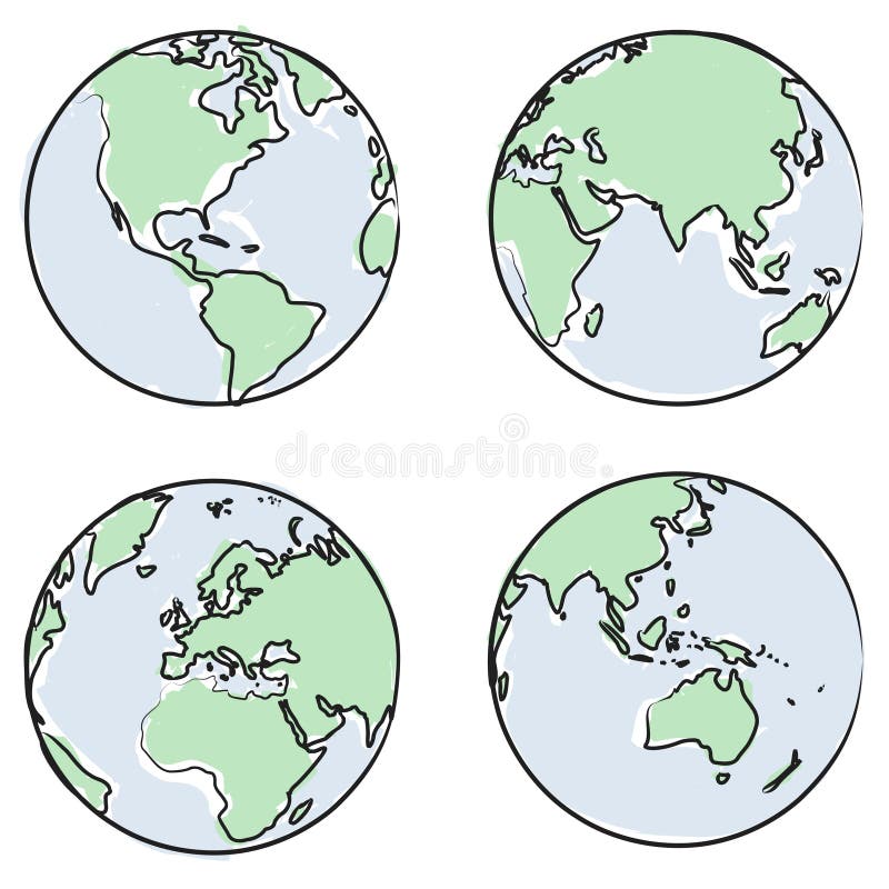 Le globe visualise + fichier de vecteur illustration de vecteur