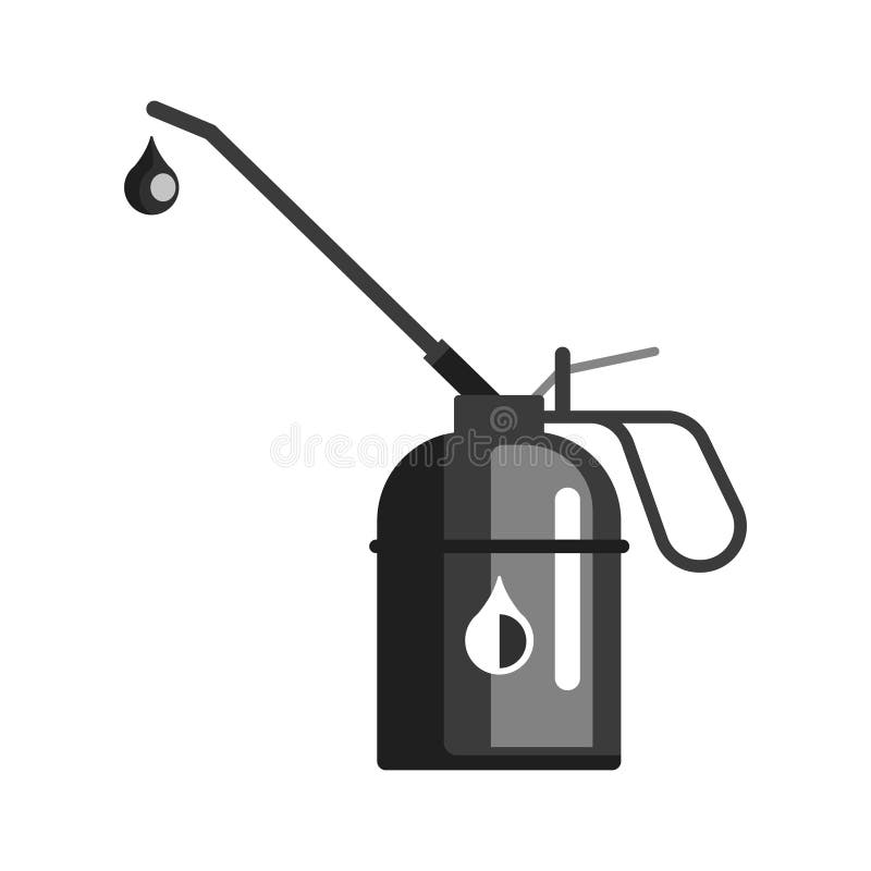 Le graisseur de bec peut applicateur, utilisé pour l'huile de lubrification de suffisance dans le point de rotation de machine Éq illustration stock