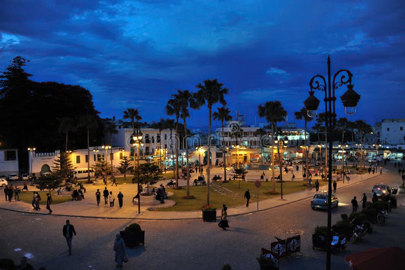 Grand Socco or main city square in Tangier, Morocco Stock Photo