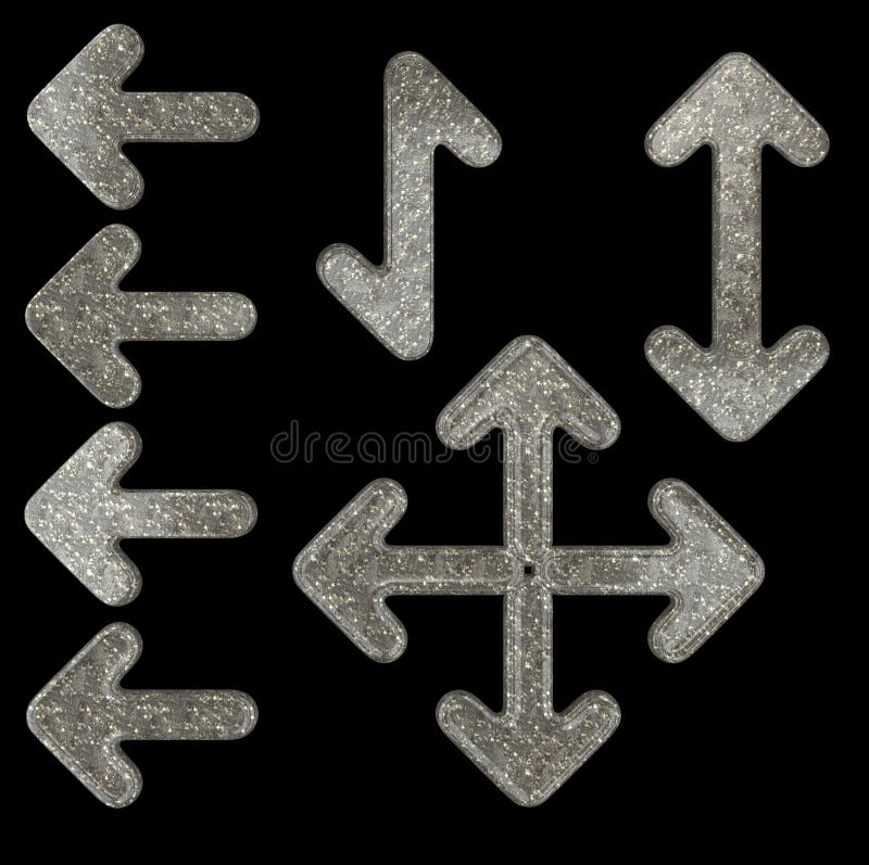 Le granit a donné à des flèches une consistance rugueuse réglées d'isolement illustration stock Le granit a donné à des flèches une consistance rugueuse réglées d'isolement illustration stock