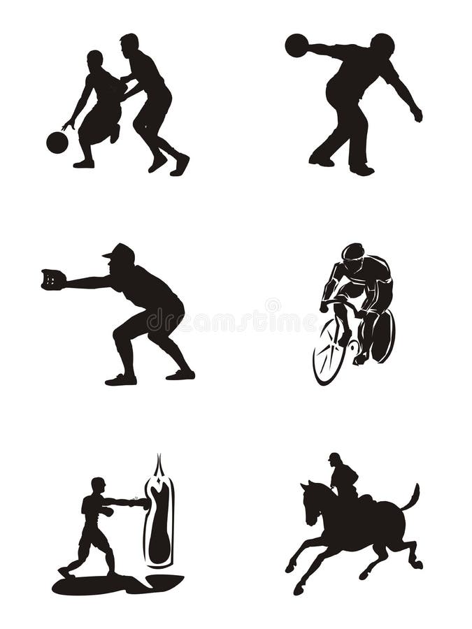 le graphisme silhouette des sports illustration libre de droits le graphisme silhouette des sports illustration libre de droits