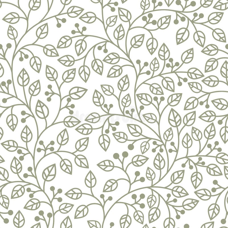Le gris laisse l'ornement illustration stock Le gris laisse l'ornement illustration stock
