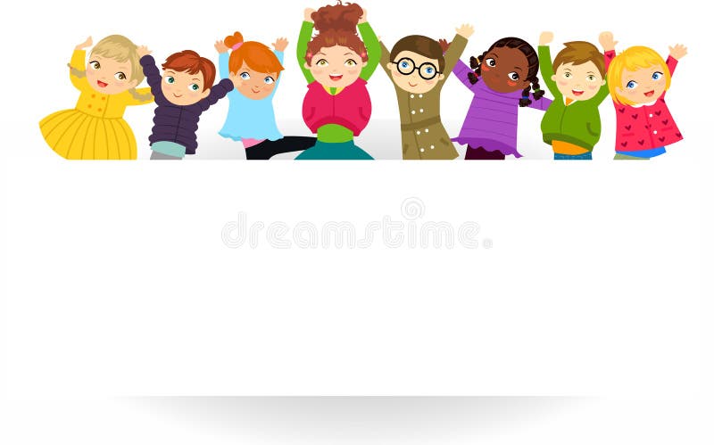 le groupe blanc de drapeau badine le signe illustration libre de droits le groupe blanc de drapeau badine le signe illustration libre de droits