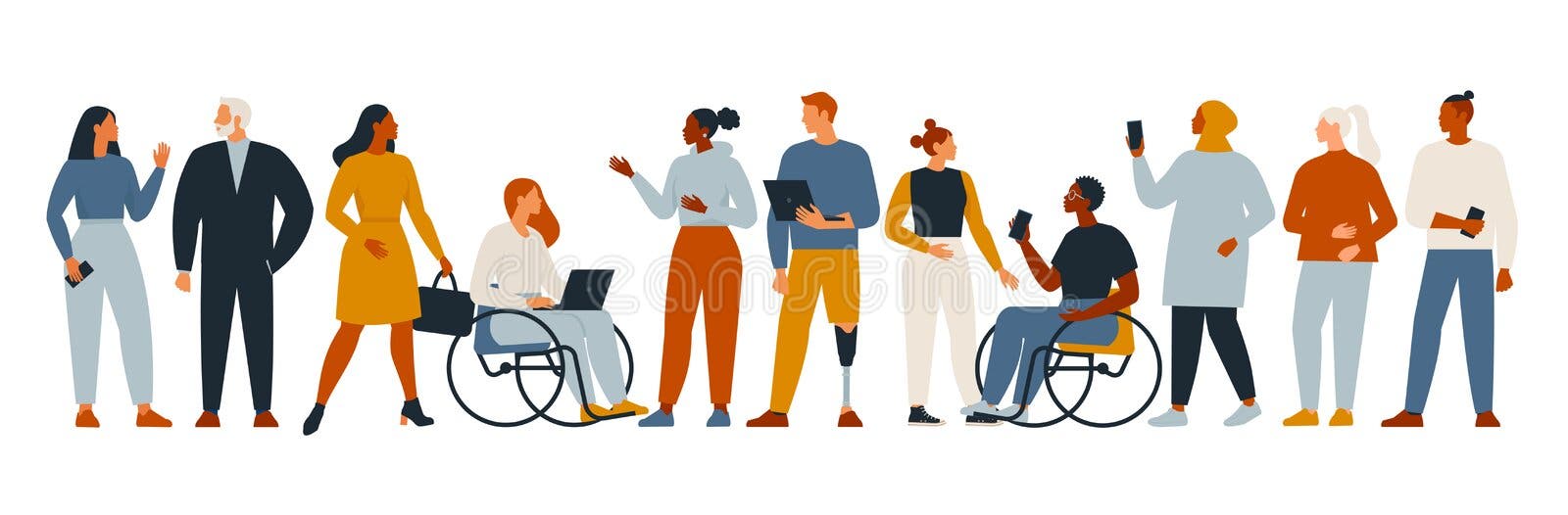Le groupe diversifié de gens entrepreneurs ou employés de bureau isolés sur fond blanc. entreprise multinationale. vieux Le groupe diversifié de gens entrepreneurs ou employés de bureau isolés sur fond blanc. entreprise multinationale. vieux