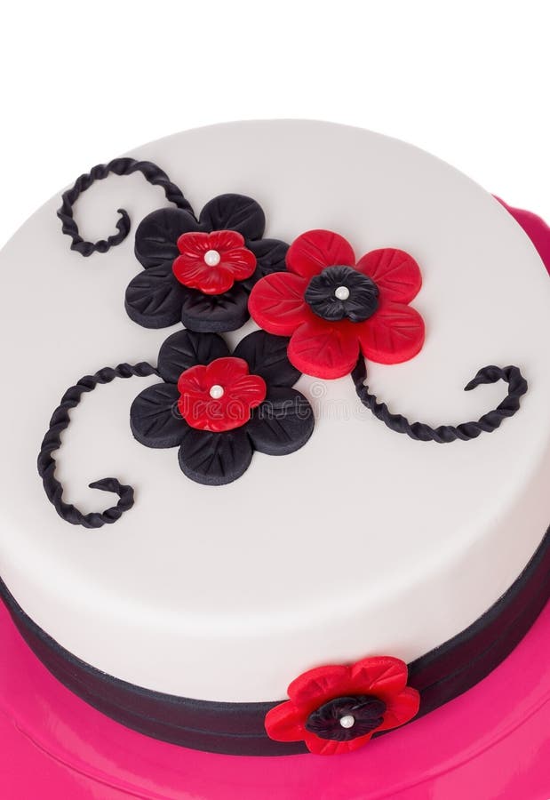 Gothic cake from sugar pastes red flowers. On birthday. Gothic cake from sugar pastes red flowers. On birthday.