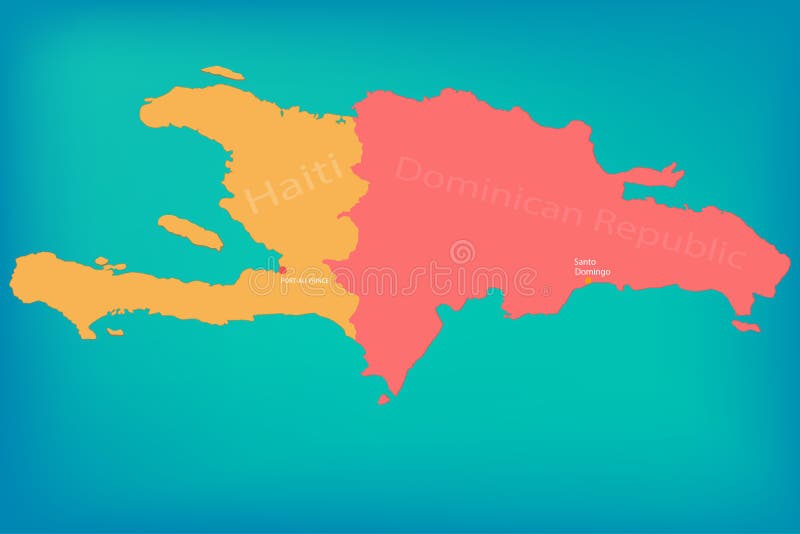 Haiti Island on the map: Haiti and Dominican Republic, vector illustration. Haiti Island on the map: Haiti and Dominican Republic, vector illustration