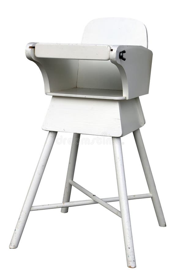 Le Highchair de la chéri démodée photos stock Le Highchair de la chéri démodée photos stock