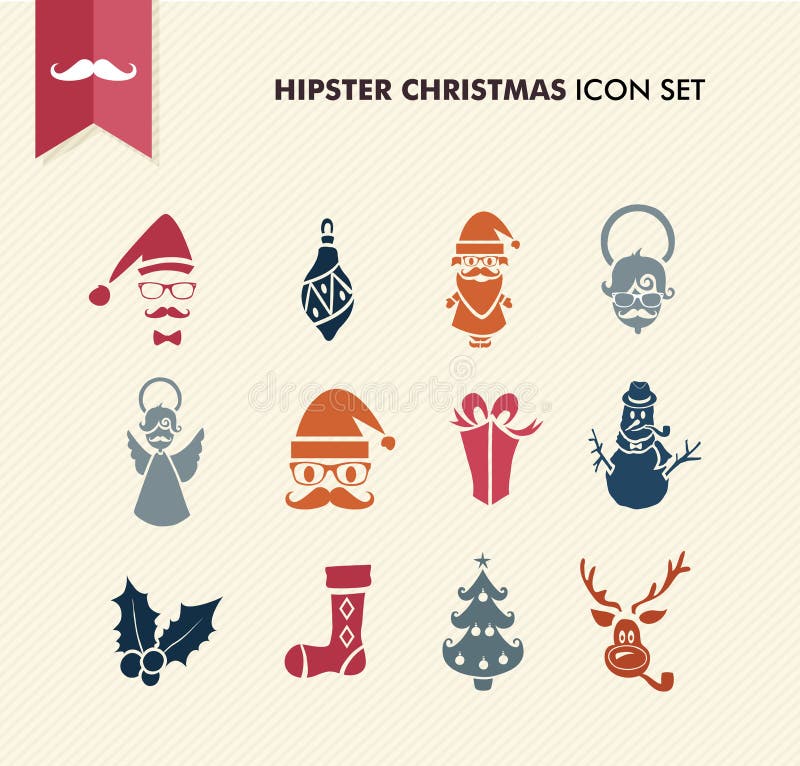 Le icone di Buon Natale dei pantaloni a vita bassa hanno messo l'archivio EPS10. illustrazione vettoriale Le icone di Buon Natale dei pantaloni a vita bassa hanno messo l'archivio EPS10. illustrazione vettoriale
