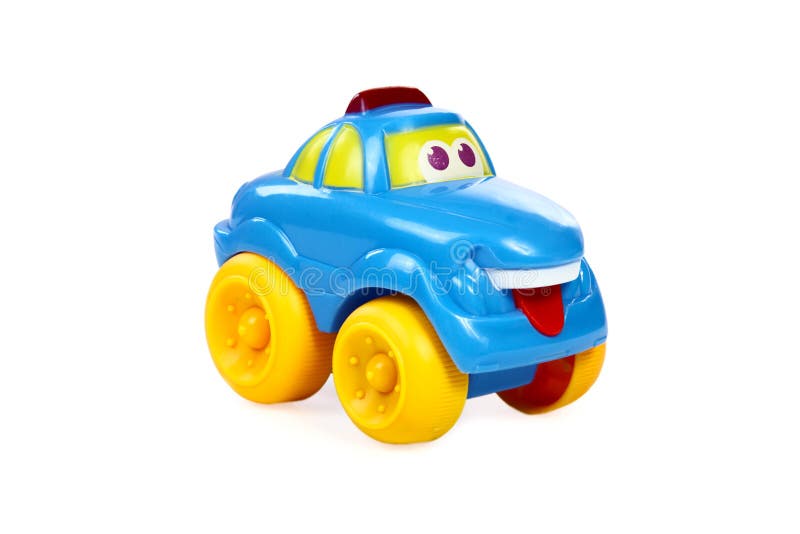 Children's toy the car on a white background. Children's toy the car on a white background