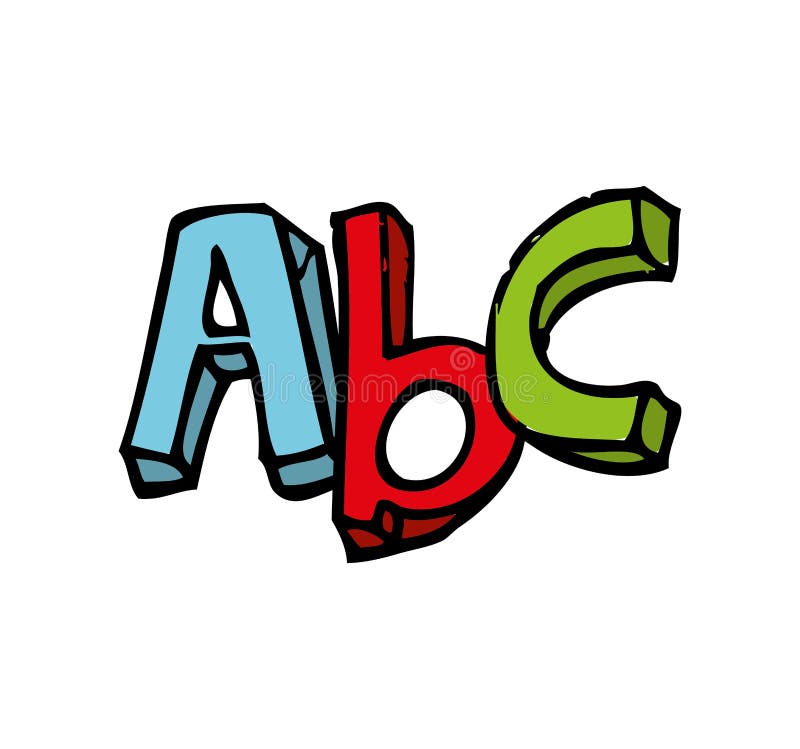 Le lettere dell'alfabeto hanno isolato l'icona illustrazione di stock