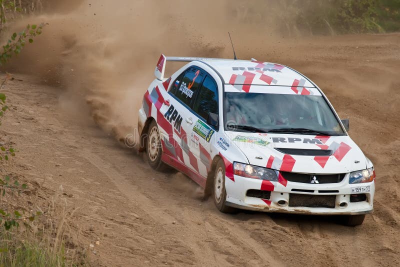 Le Lev Stickiy Pilote Mitsubishi Lancer Photo stock éditorial Image