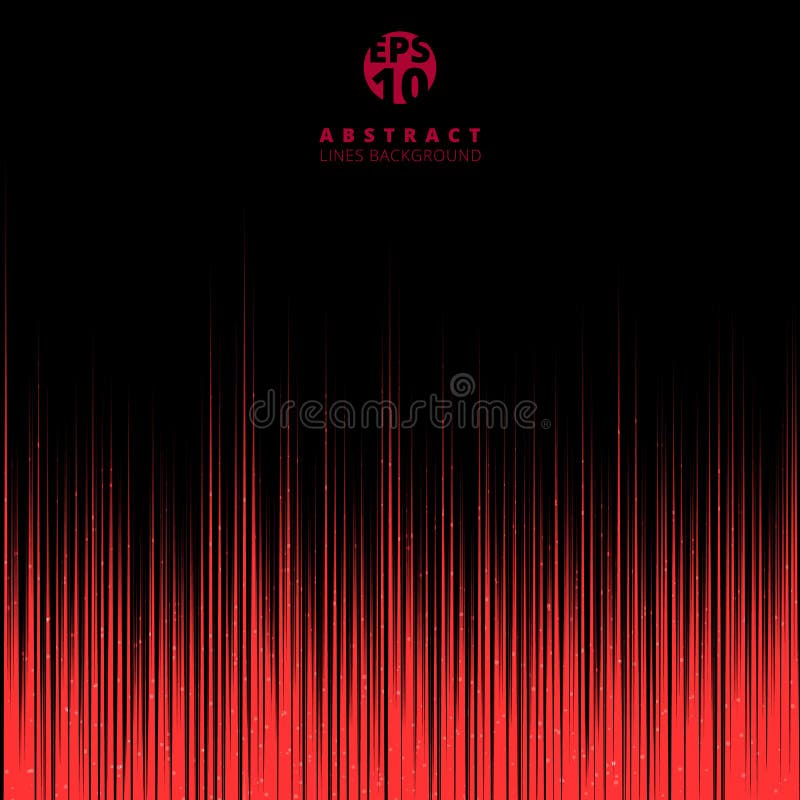 Le linee rosse astratte della tecnologia fanno segno a su fondo nero con il co illustrazione di stock Le linee rosse astratte della tecnologia fanno segno a su fondo nero con il co illustrazione di stock