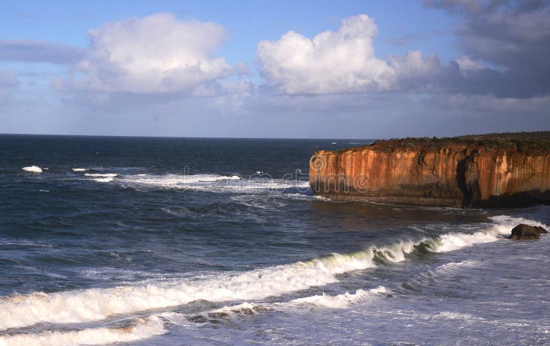 Le littoral de douze apôtres sur la côte sud de l'Australie image libre de droits