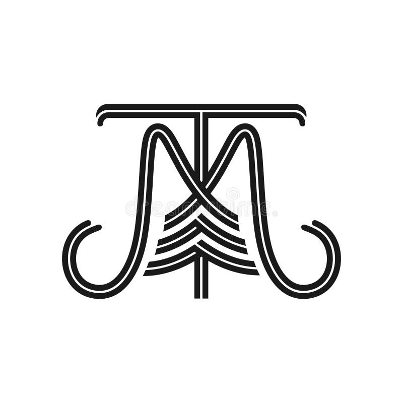 Le logo de la TA d'initiales illustration de vecteur Le logo de la TA d'initiales illustration de vecteur