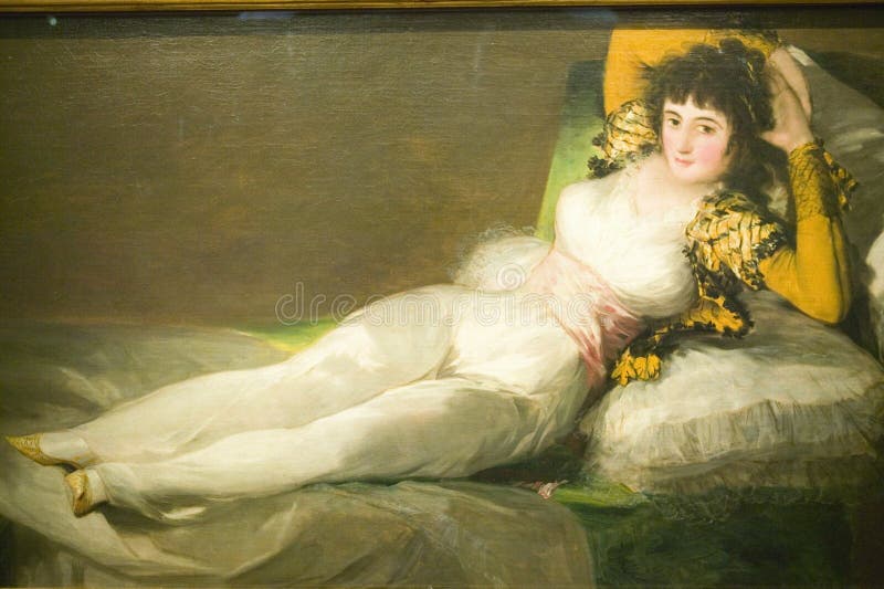 Le Maja vêtu, duchesse d'alba, par Francisco de Goya suivant les indications du musée de Prado, musée de Prado, Madrid, Espagne photographie stock libre de droits Le Maja vêtu, duchesse d'alba, par Francisco de Goya suivant les indications du musée de Prado, musée de Prado, Madrid, Espagne photographie stock libre de droits