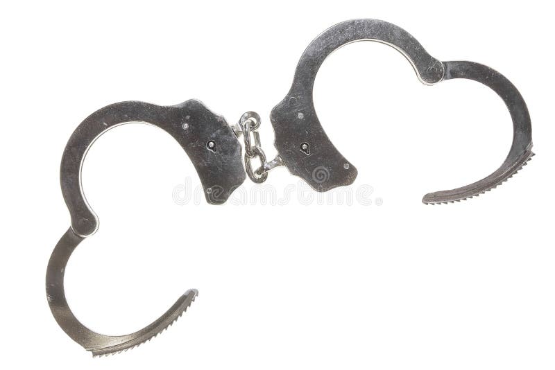Le manette del metallo si aprono fotografie stock Le manette del metallo si aprono fotografie stock