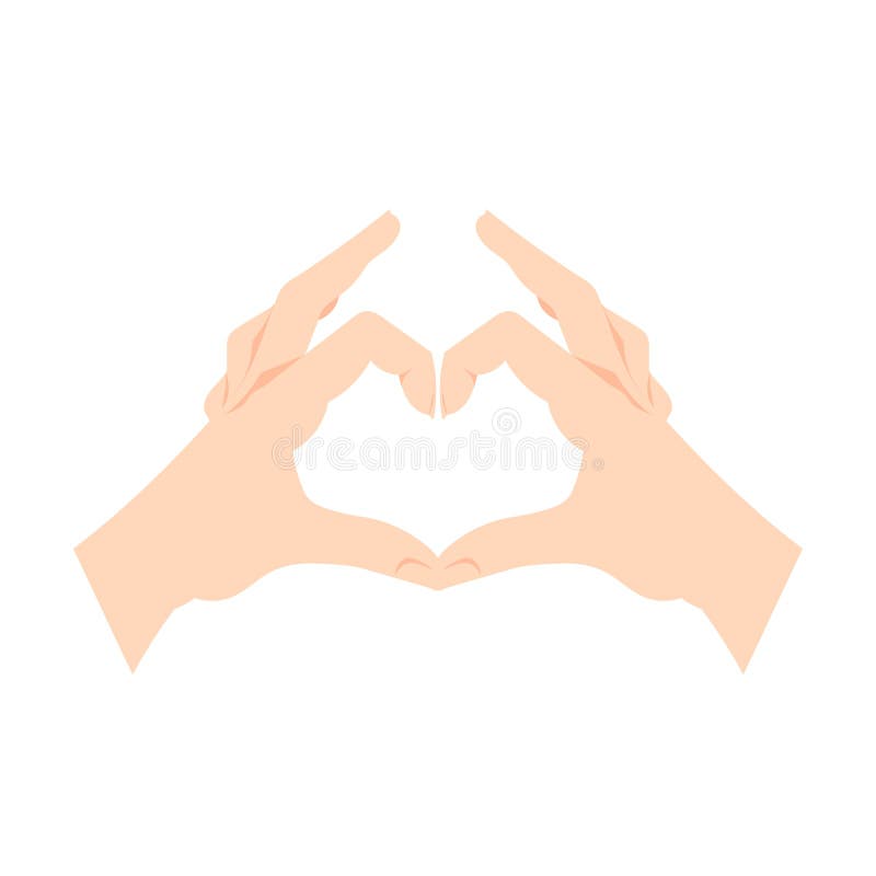 Le mani di gesto del cuore di vettore isolate su fondo bianco, mani umane fanno il simbolo di amore illustrazione di stock Le mani di gesto del cuore di vettore isolate su fondo bianco, mani umane fanno il simbolo di amore illustrazione di stock
