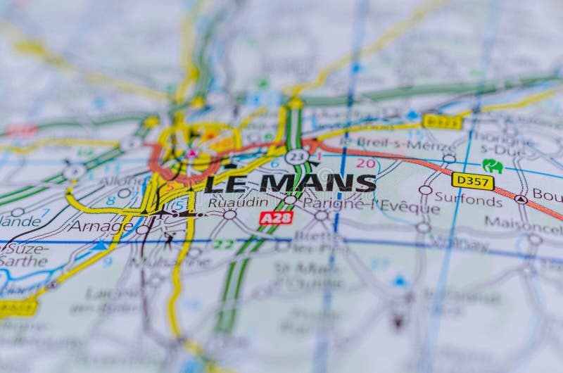 Le Mans On Map Stock Photo Image Of Globe Educate 104592830