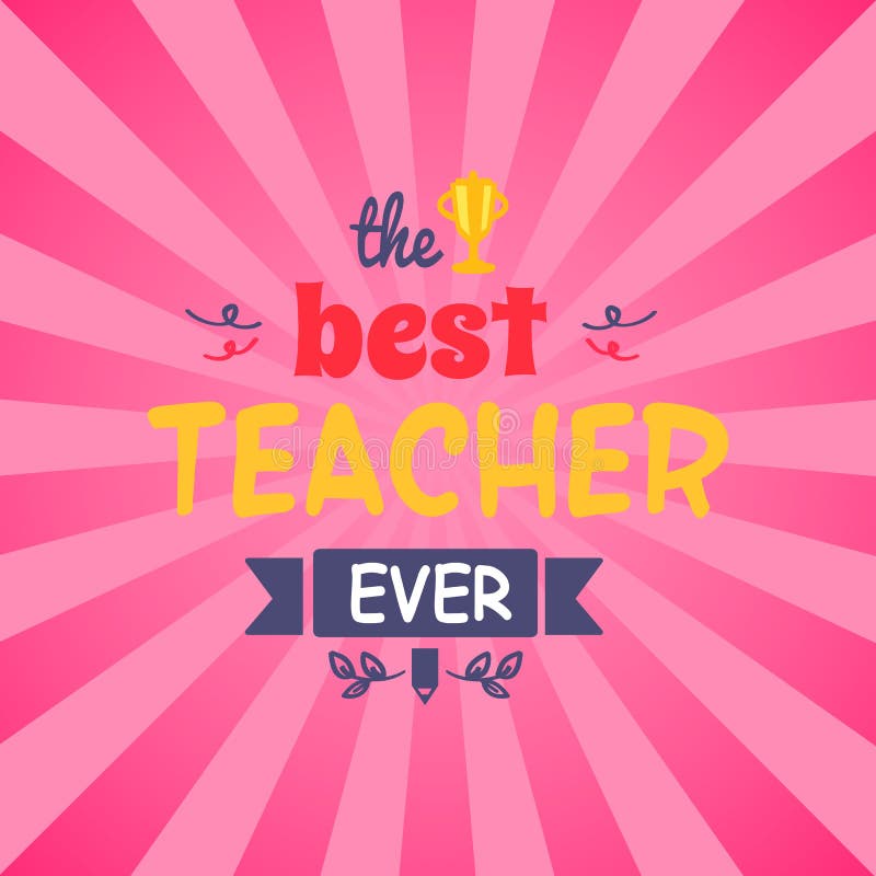 Le meilleur professeur Ever Vector Illustration sur le rose illustration libre de droits Le meilleur professeur Ever Vector Illustration sur le rose illustration libre de droits