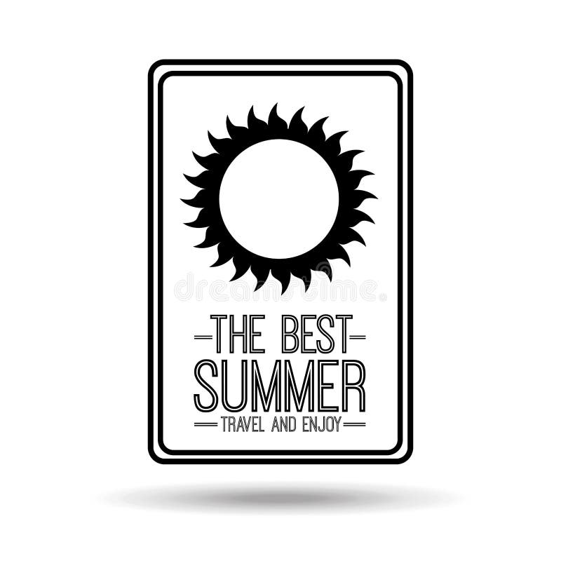 Sunny card best summer travel and enjoy vector illustration eps 10. Sunny card best summer travel and enjoy vector illustration eps 10