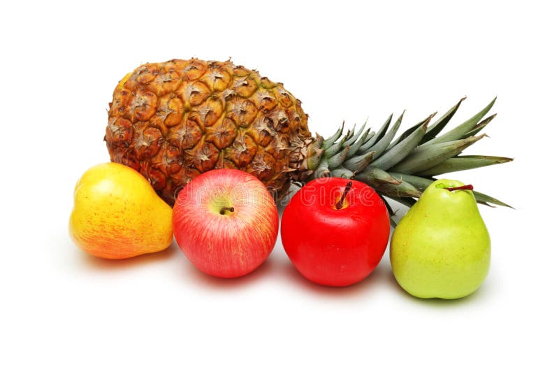 Le mele, le pere e l'ananas è immagine stock Le mele, le pere e l'ananas è immagine stock