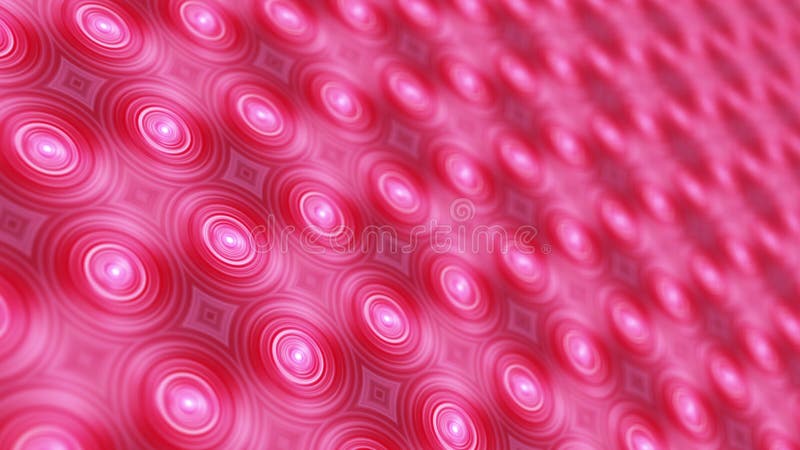 Le modèle de mosaïque en spirale rouge-rose abstrait de cercle a mené un panneau d'affichage avec le département du champ 4k 3d re illustration stock