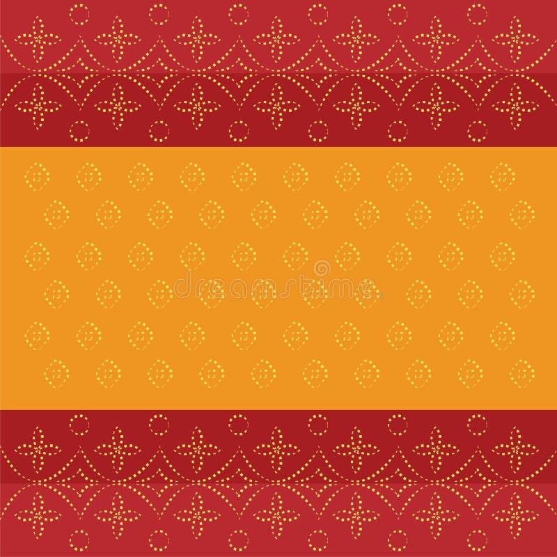 Le modèle indien traditionnel de bandhej de Bandhani a pointillé le fond orange rouge de conception illustration libre de droits Le modèle indien traditionnel de bandhej de Bandhani a pointillé le fond orange rouge de conception illustration libre de droits
