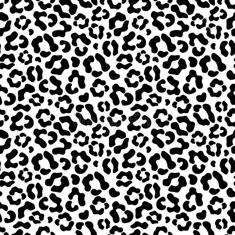 Le modèle noir et blanc sans couture simple, imite la peau d'un léopard illustration stock Le modèle noir et blanc sans couture simple, imite la peau d'un léopard illustration stock
