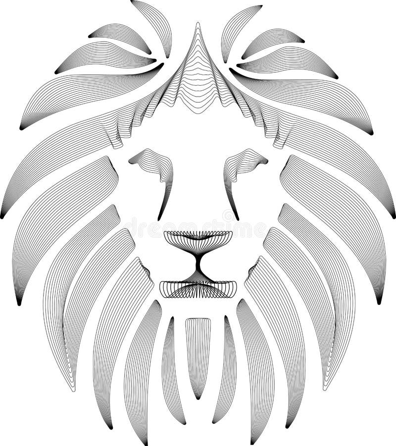 Le?n estilizado linear Gr?fico blanco y negro El ejemplo del vector se puede utilizar como diseño para el tatuaje, camiseta, bols ilustración del vector Le?n estilizado linear Gr?fico blanco y negro El ejemplo del vector se puede utilizar como diseño para el tatuaje, camiseta, bols ilustración del vector